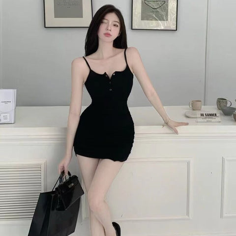 Summer New Waistband Slim Sexy Strap Dress CODE: KAR2008