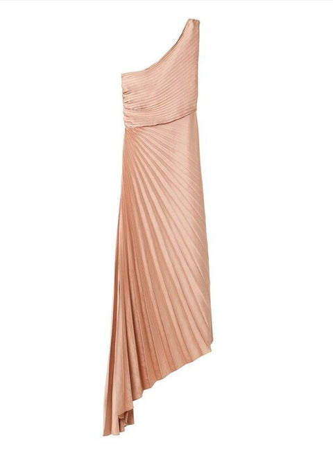 Sexy Summer One Shoulder Vest Long Maxi Pleated A Line Dress CODE: KAR2014