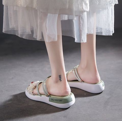 Summer Rhinestone Fashion Casual Slippers CODE: KAR2021