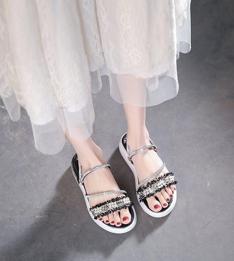 Summer Rhinestone Fashion Casual Slippers CODE: KAR2021