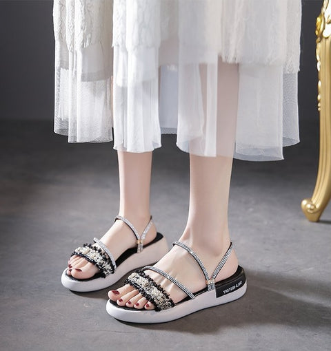 Summer Rhinestone Fashion Casual Slippers CODE: KAR2021