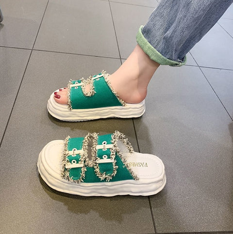 Summer New Thick Bottom Fashion Slippers CODE: KAR2023