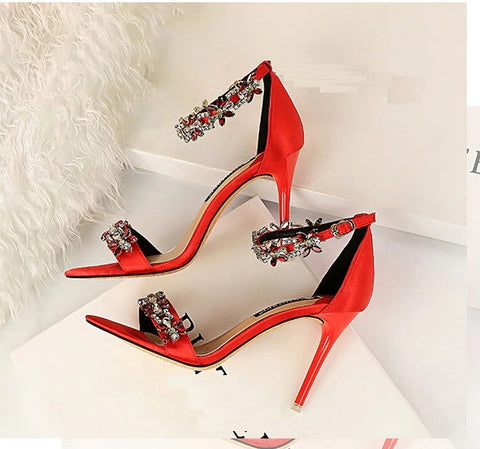 New Designer Sexy Open Toe Rhinestones High Heel CODE: KAR2061