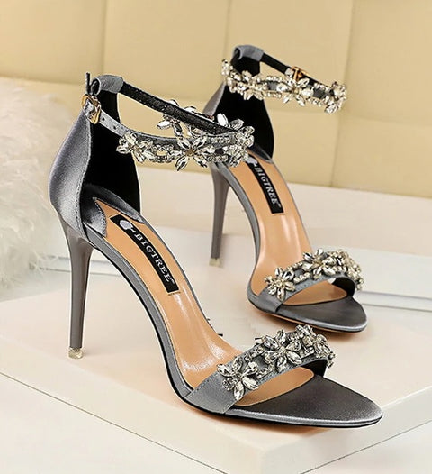 New Designer Sexy Open Toe Rhinestones High Heel CODE: KAR2061