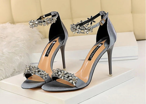 New Designer Sexy Open Toe Rhinestones High Heel CODE: KAR2061