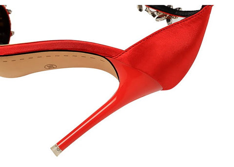 New Designer Sexy Open Toe Rhinestones High Heel CODE: KAR2061