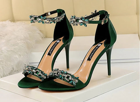 New Designer Sexy Open Toe Rhinestones High Heel CODE: KAR2061