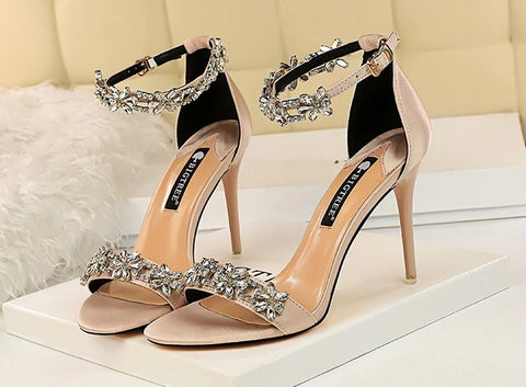 New Designer Sexy Open Toe Rhinestones High Heel CODE: KAR2061