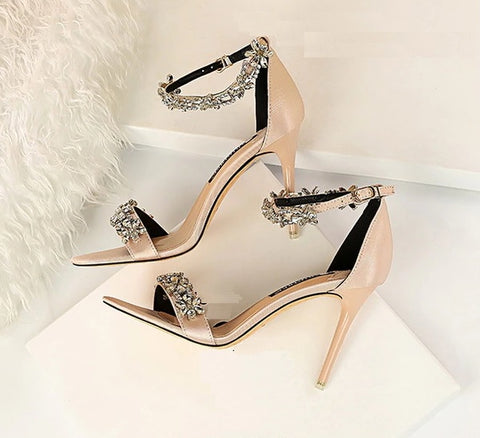 New Designer Sexy Open Toe Rhinestones High Heel CODE: KAR2061