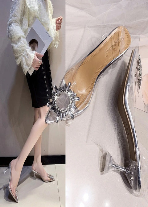 Sexy Transparent Summer Elegant Rhinestone Sandals CODE: KAR2069