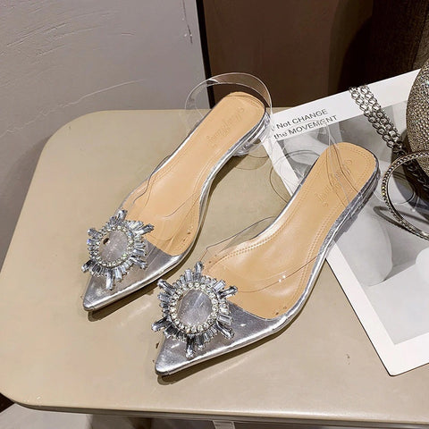 Sexy Transparent Summer Elegant Rhinestone Sandals CODE: KAR2069
