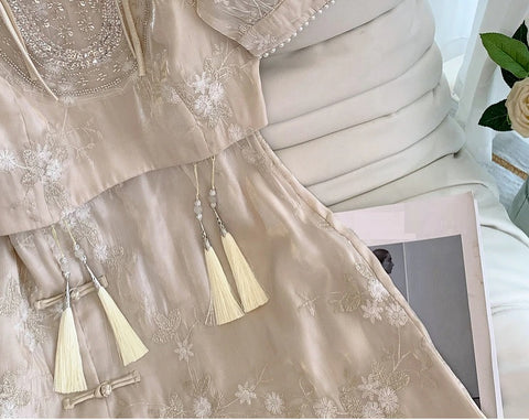 Summer New Elegant Korean Sequin Pendant Top + High Waist Skirt Casual 2-Piece Set CODE: KAR2228