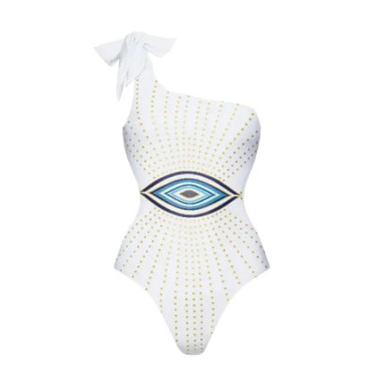 New Eye-Patterned Decoration on the Shoulder Strap One-Piece Swimsuit CODE: KAR2243
