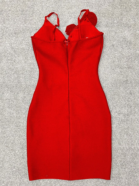 New Spaghetti Strap Bandage Sexy Diamond Bodycon Mini Dress CODE: KAR2257