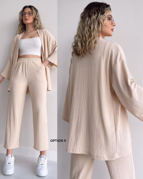 Summer Fashion Wrist Sleeve Top And Pant 2 Piece Set CODE: KAR2289
