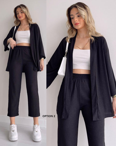 Summer Fashion Wrist Sleeve Top And Pant 2 Piece Set CODE: KAR2289