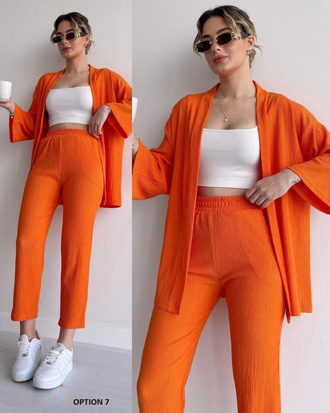 Summer Fashion Wrist Sleeve Top And Pant 2 Piece Set CODE: KAR2289