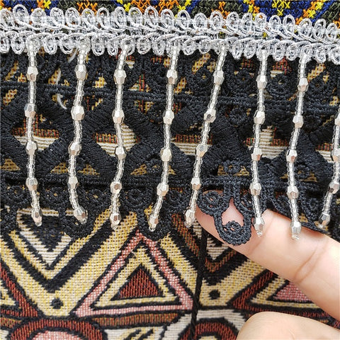 New Embroidery Tassel Frayed Long Sleeve Casual Blue Denim Loose Jacket CODE: KAR2320