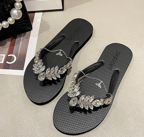Summer Fashion Rhinestone Casual Flat CODE: KAR2339