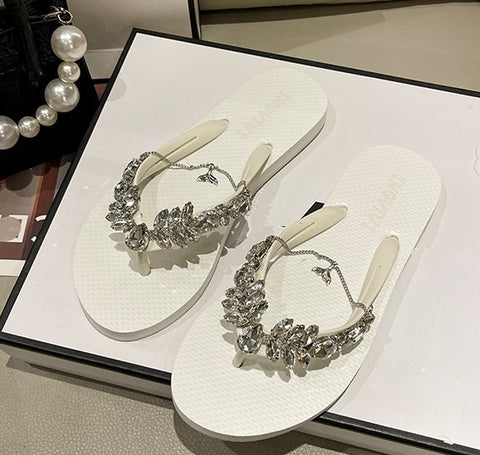 Summer Fashion Rhinestone Casual Flat CODE: KAR2339