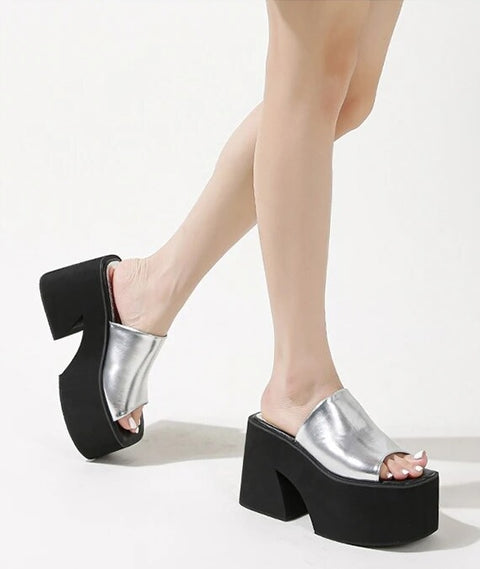 New Design Platform Square Toe High Heel Platform  Sandal CODE: KAR2426