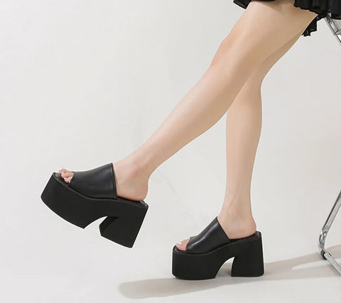 New Design Platform Square Toe High Heel Platform  Sandal CODE: KAR2426