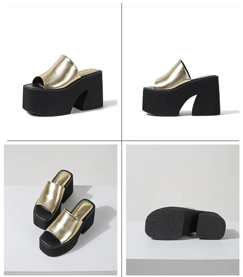 New Design Platform Square Toe High Heel Platform  Sandal CODE: KAR2426