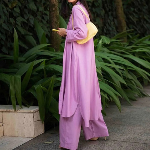 New Autumn Arrival Breasted Long Trench + High Waist Pant + Sleeveless Vest Three Piece Set CODE: KAR2441