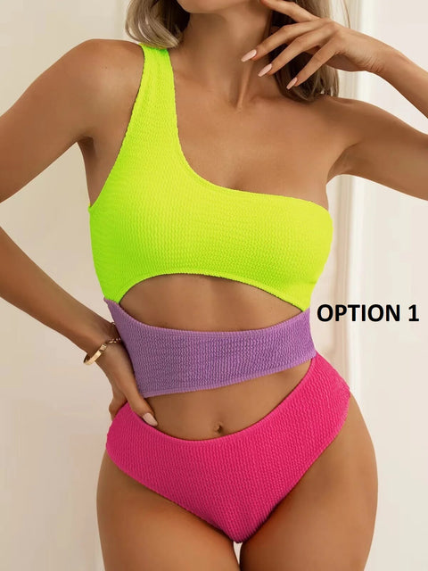 New Sexy Swimwear Bikini One Shoulder Swimsuit CODE: KAR2461