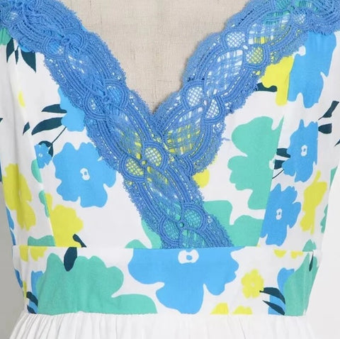 Lace Patchwork Bohemian Maxi Long Dress CODE: READY1191