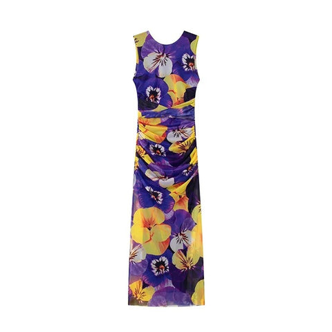 New Off Shoulder Print Tulle Bodycon Dress  CODE: KAR2518