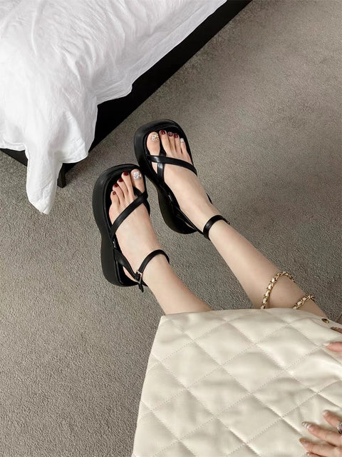 New Summer Fashion Clip Toe Flats Platform Sandal CODE: KAR2546