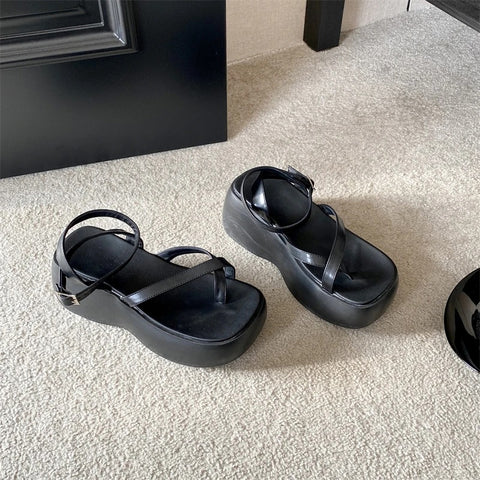 New Summer Fashion Clip Toe Flats Platform Sandal CODE: KAR2546