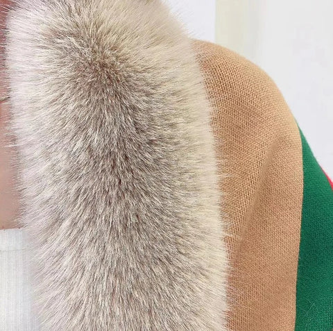 New Autumn Winter Fashion Imitation Wool Collar Warm Tassels  Knitted Shawl CODE: KAR2550