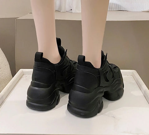 New Lace Up Thick Bottom Chunky Breathable Sports Shoe CODE: KAR2557