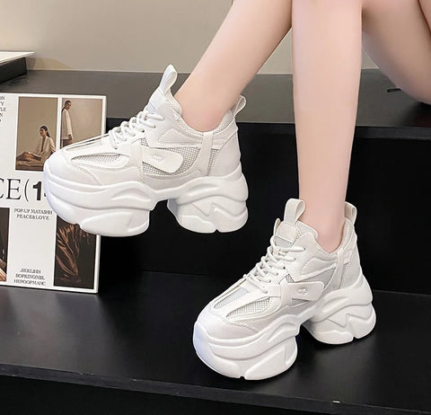 New Lace Up Thick Bottom Chunky Breathable Sports Shoe CODE: KAR2557