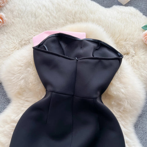 Autumn Fashion Sleeveless Three-dimensional Bow A Line Slim Dress CODE: KAR2575