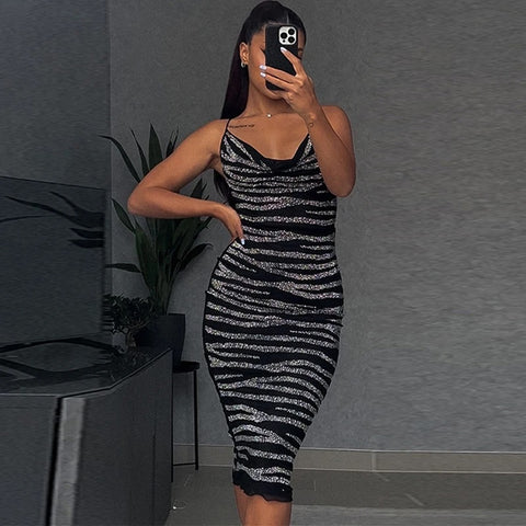 New Summer Sexy Bodycon Streetwear Midi Dress CODE: KAR2581