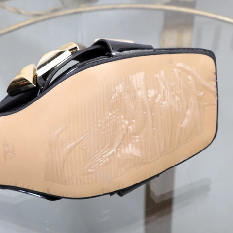 New fashion Metal decorative willow nails open toe thick heel CODE: KAR2604