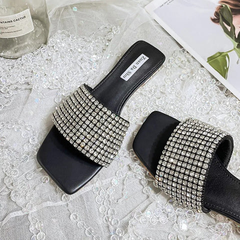 New Casual Crystal Full Diamonds Transparent Heel Sandal CODE: KAR2620