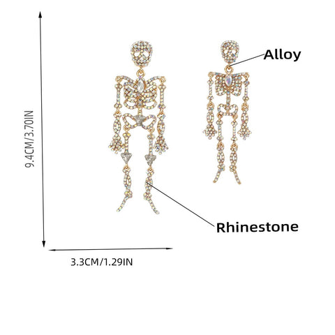 New Luxury Halloween Skull Statement Earring CODE: KAR2638