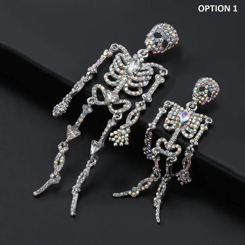 New Luxury Halloween Skull Statement Earring CODE: KAR2638