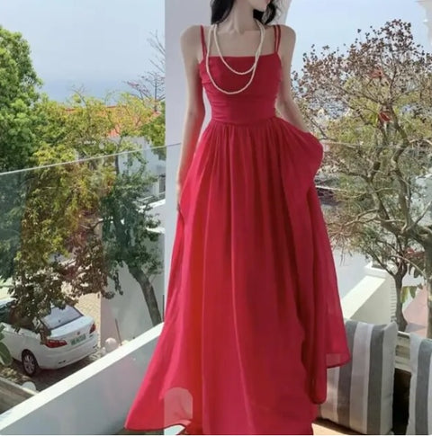 New Summer Fashion Sleeveless Spaghetti Strap Slip Maxi Long Dress CODE: KAR2727