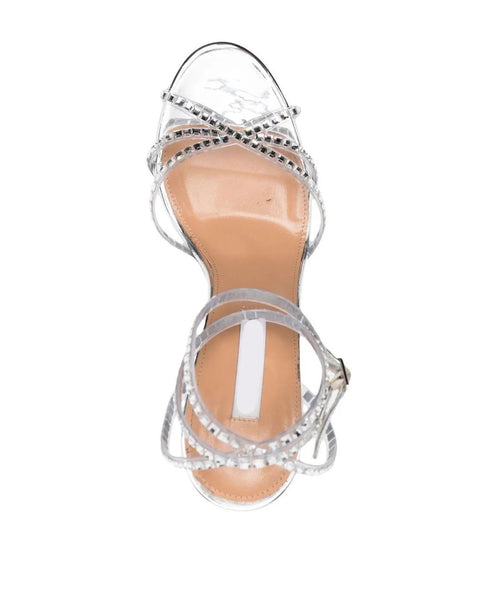 New Style Rhinestone Banquet High Thin Heel Open Toe Strap Sandals CODE: KAR2781