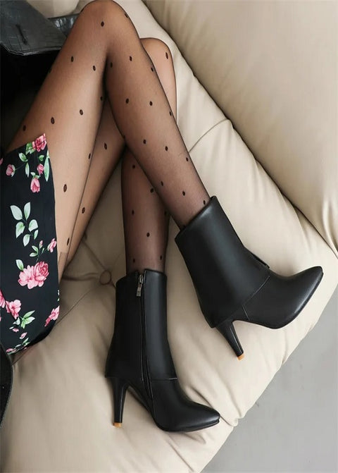 Turned-over Edge Ankle Stiletto High Heel Shorty Boot SIZE: 36 CODE: READY1394