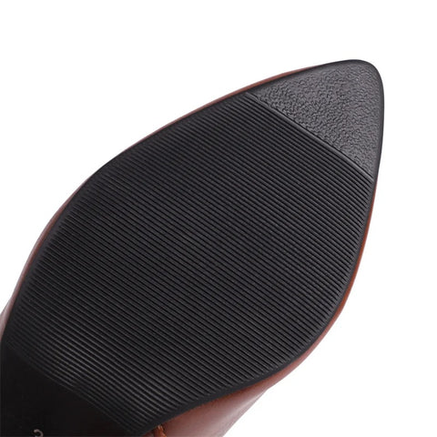 Sexy Turned-over Edge Ankle Stiletto High Heel Zipper Shorty Boot CODE: KAR2784