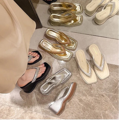 Summer wedge toe herringbone outside to wear Platform sandals CODE: KAR3097