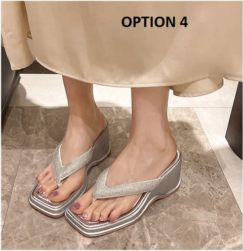 Summer wedge toe herringbone outside to wear Platform sandals CODE: KAR3097