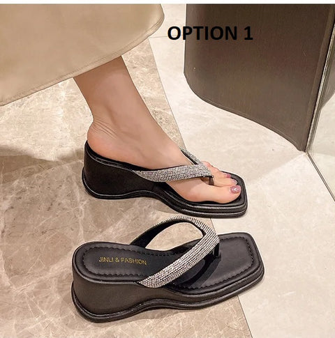 Summer wedge toe herringbone outside to wear Platform sandals CODE: KAR3097