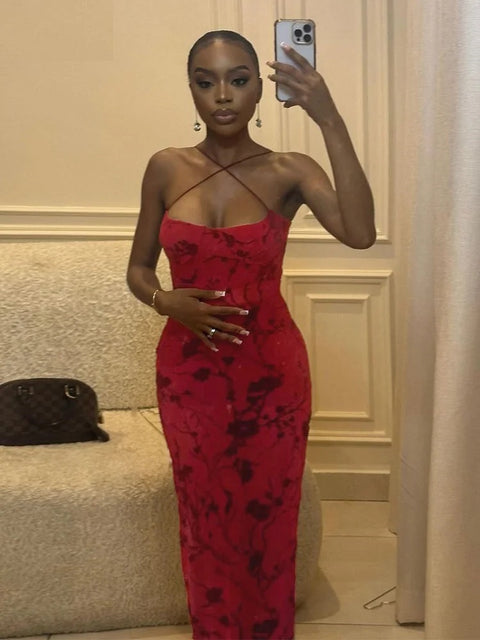 Summer Mid-Calf Camisole Bodycon Dress CODE: KAR3116